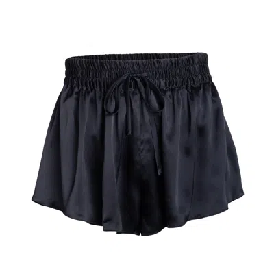 Je Mérite (i Deserve) Women's Lola Silk Pleated Short In Black