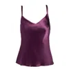 Je Mérite (i Deserve) Women's Pink / Purple / Red Lola Silk Camisole In Plum In Pink/purple