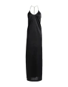 Je Suis Le Fleur Woman Maxi Dress Black Size 8 Polyester