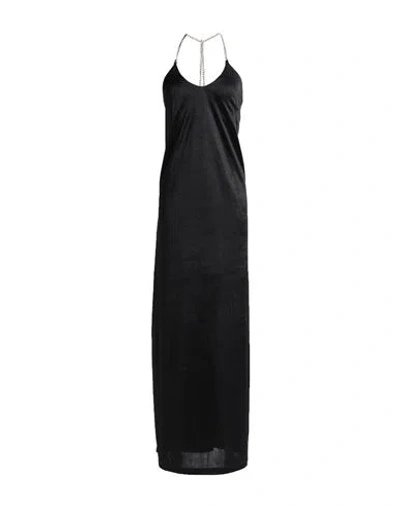 Je Suis Le Fleur Woman Maxi Dress Black Size 8 Polyester