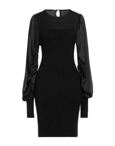 Je Suis Le Fleur Woman Mini Dress Black Size M Viscose, Polyester, Polyamide