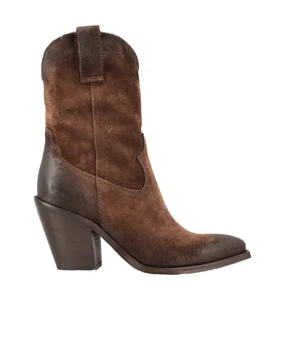 Je T'aime Western Mid-heel Boots In Brown