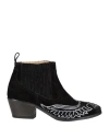 Je T'aime Woman Ankle Boots Black Size 10 Leather