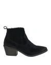 Je T'aime Woman Ankle Boots Black Size 7 Textile Fibers In Black