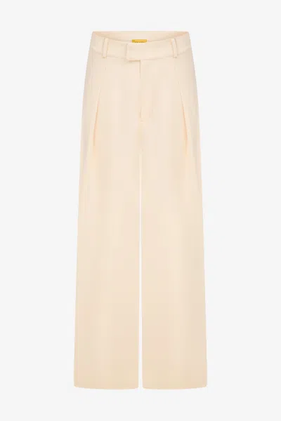 Je Te Veux Men's Neutrals Basis Butter Wide-leg Pants In White