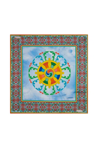Je Te Veux Women's Halo Scarf With Traditional Eastern Design - Multicolour