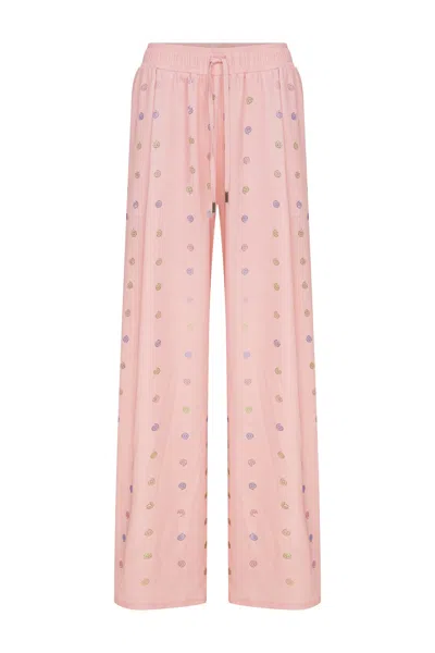 Je Te Veux Women's Spira Crystal Embellished Drawstring Pants - Pink