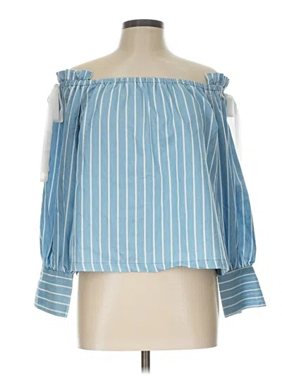 Pre-owned Jealous Tomato 3/4 Sleeve Blouse In Blue