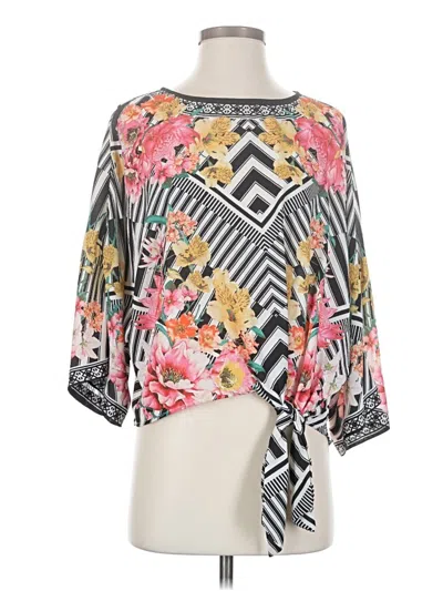 Pre-owned Jealous Tomato 3/4 Sleeve Blouse In Gray