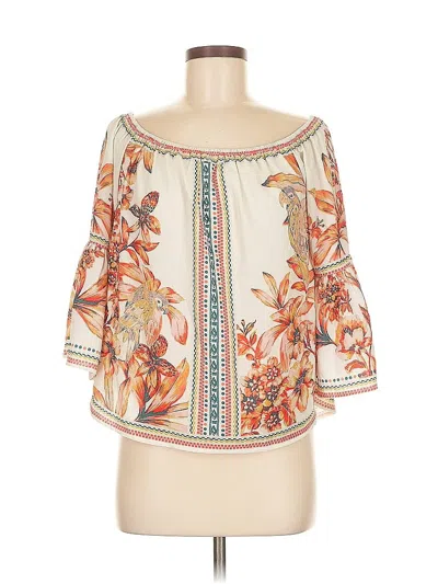 Pre-owned Jealous Tomato 3/4 Sleeve Blouse In White