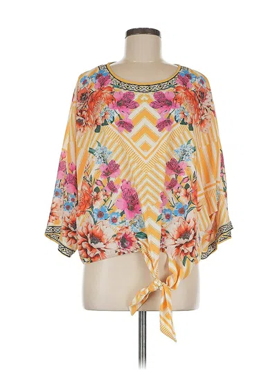 Pre-owned Jealous Tomato 3/4 Sleeve Blouse In Yellow