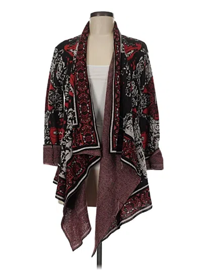 Pre-owned Jealous Tomato Cardigan Sweater In Burgundy
