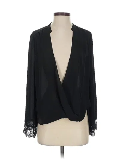 Pre-owned Jealous Tomato Long Sleeve Blouse In Black