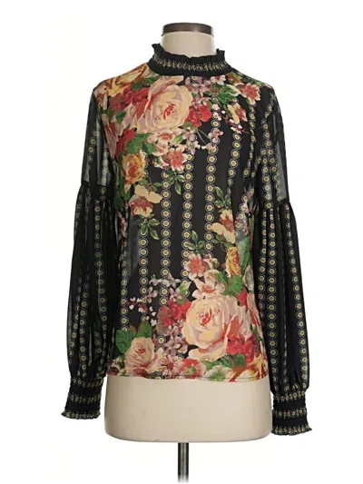 Pre-owned Jealous Tomato Long Sleeve Blouse In Black