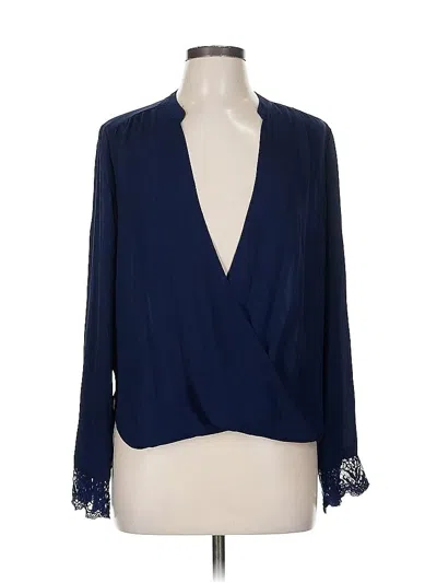 Pre-owned Jealous Tomato Long Sleeve Blouse In Blue