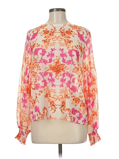 Pre-owned Jealous Tomato Long Sleeve Blouse In Orange