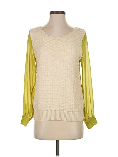 Pre-owned Jealous Tomato Long Sleeve Blouse In Yellow