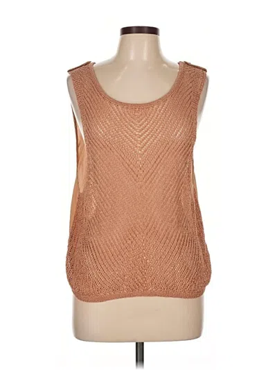 Pre-owned Jealous Tomato Sleeveless Top Brown Scoop Neck Tops