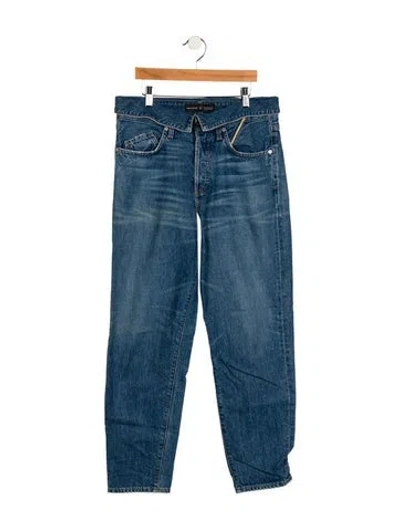 Pre-owned Jean Atelier High-rise Straight Leg Jeans In Blue