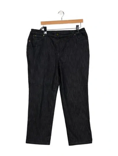 Pre-owned Jean Atelier Mid-rise Straight Leg Jeans In Black