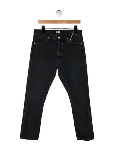 Pre-owned Jean Atelier Mid-rise Straight Leg Jeans In Grey