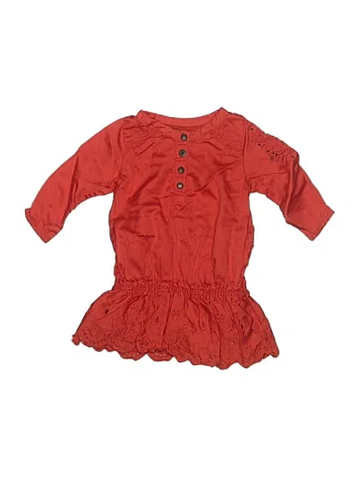 Pre-owned Jean Bourget Babies' 3/4 Sleeve Blouse In Red
