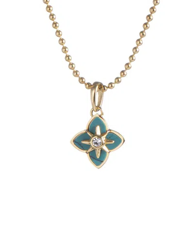 Jean Claude Cz Pendant Necklace In Gold
