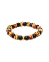 Jean Claude 24k Over Silver Beaded Krobo Stretch Bracelet