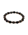 Jean Claude Men's Dell Arte By  Jewelry Rose Goldtone Hematite & Onyx Beaded Bracelet