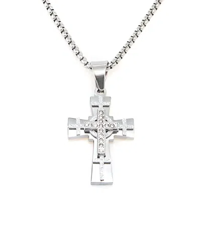 Jean Claude Dell Arte By  Stainless Steel Pendant Necklace In Metallic