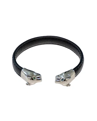 Jean Claude Dell Arte Leather Bangle Bracelet