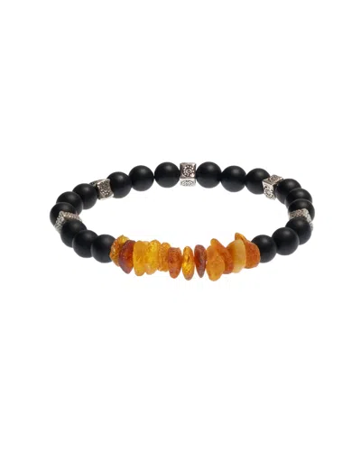 Jean Claude Dell Arte Silver Gemstone Stretch Bracelet