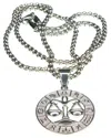 Jean Claude Dell Arte Stainless Steel Libra Pendant Necklace In Metallic