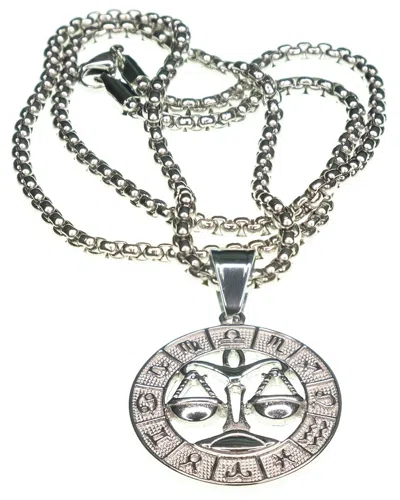 JEAN CLAUDE JEAN CLAUDE DELL ARTE STAINLESS STEEL LIBRA PENDANT NECKLACE