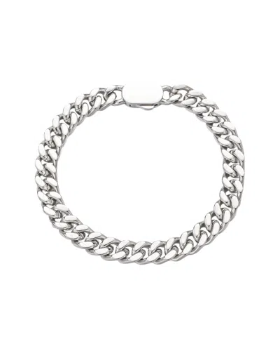 Jean Claude Dell Arte Stainless Steel Zig Zag Bracelet In Metallic