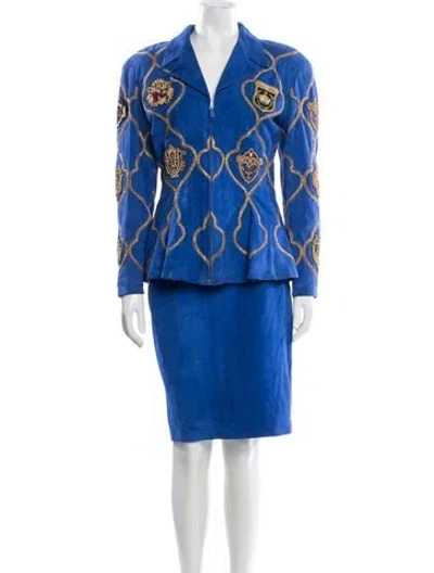 Pre-owned Jean Claude Jitrois Vintage 1980's Skirt Suit In Multi