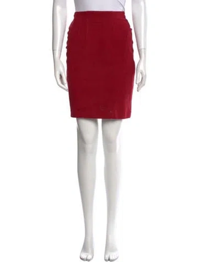 Pre-owned Jean Claude Jitrois Vintage Knee-length Skirt In Red