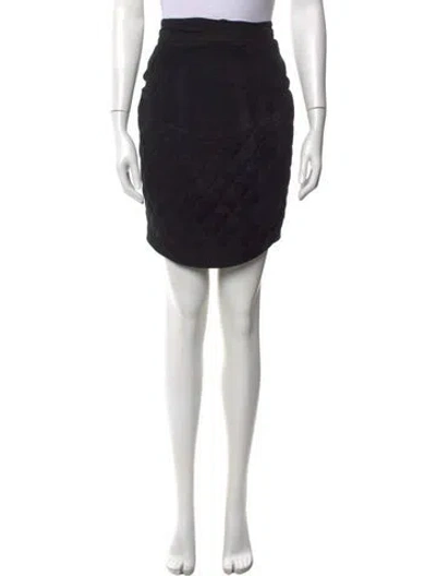 Pre-owned Jean Claude Jitrois Vintage Mini Skirt In Black
