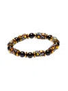 Jean Claude Men's Krobo & Onyx Beaded Stretch Bracelet In Onyx