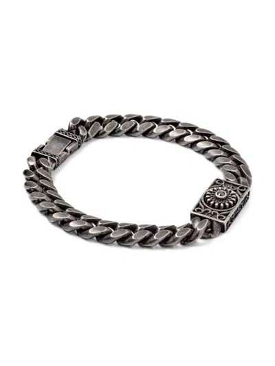 Jean Claude Men's Stainless Steel Viking Bracelet In Black