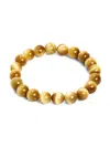 JEAN CLAUDE MEN'S TIGER EYE BEADED BRACELET