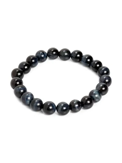 Jean Claude Men's Tiger Eye Beaded Stretchable Bracelet In Neutral