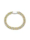 JEAN CLAUDE MEN'S TWO TONE STAINLESS STEEL CUBAN CHAIN BRACELET