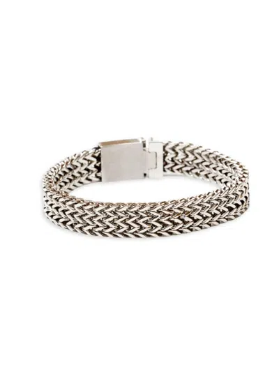 Jean Claude Men's Zig Zag Stainless Steel Bracelet In Neutral