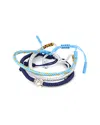 Jean Claude Set Of 3 Tibetan Buddha Bracelets & Bangles
