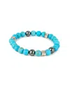 Jean Claude Dell Arte Silver Gemstone Stretch Bracelet