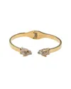 Jean Claude Stainless Steel Cz Adjustable Bangle Bracelet