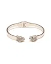 Jean Claude Stainless Steel Cz Adjustable Bangle Bracelet