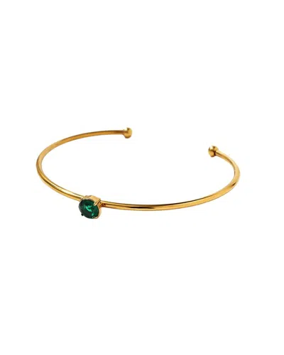 Jean Claude Stainless Steel Cz Bangle Bracelet In Gold