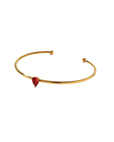 Jean Claude Stainless Steel Cz Bangle Bracelet In Gold